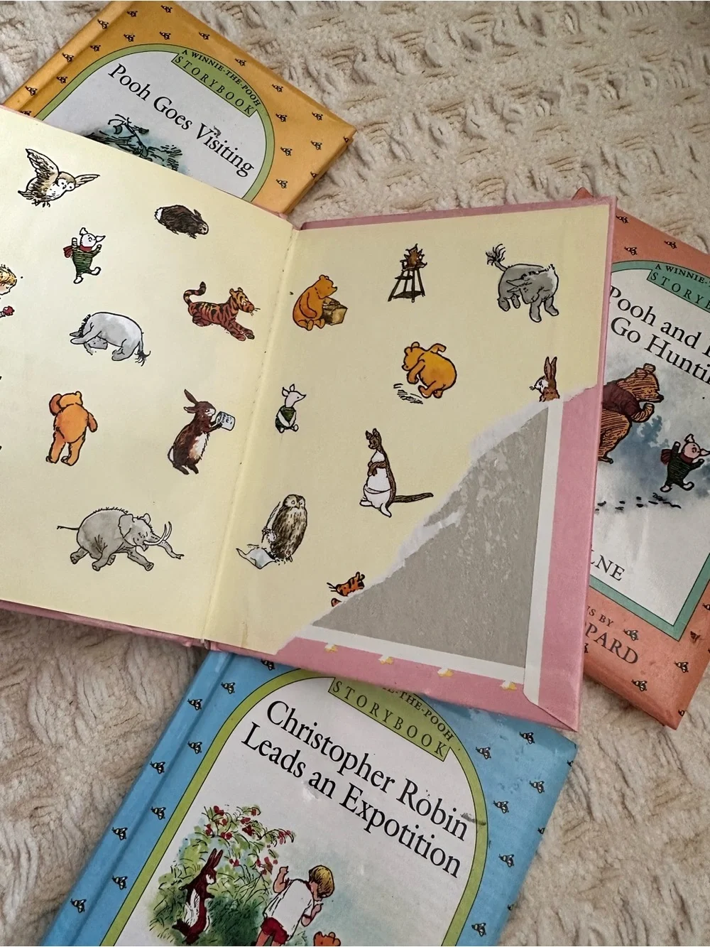 Winnie-the-Pooh Storybook Set - Yellow, Coral, Pink, Blue Covers